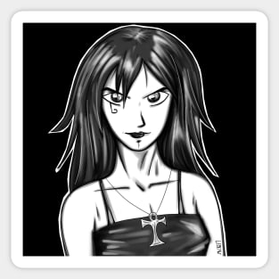 death from the sandman in comicbooks ecopop Sticker